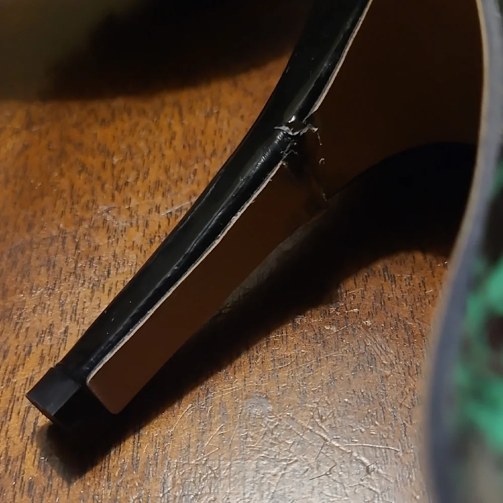 Iron Fist Black and Red Patterned Heels - Picture 8 of 11